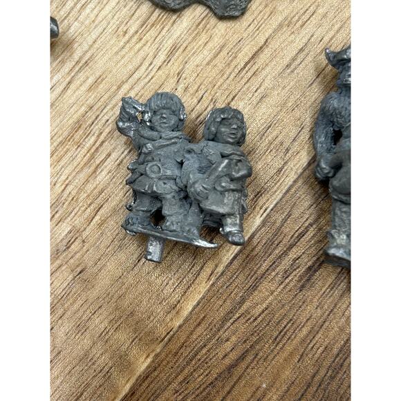 Vintage 1982 Wizards & Lizards Fantascene Knight Slaying Dragon Lead Figures Set - Picture 6 of 16